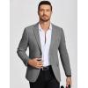 imageCOOFANDY Mens Casual Blazer Knit Sport Coat Lightweight Two Button Suit JacketGrey