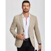 imageCOOFANDY Mens Casual Blazer Knit Sport Coat Lightweight Two Button Suit JacketKhaki