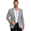 imageCOOFANDY Mens Casual Blazer Knit Sport Coat Lightweight Two Button Suit JacketLight Grey