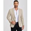 imageCOOFANDY Mens Casual Blazer Knit Sport Coat Lightweight Two Button Suit JacketLight Khaki