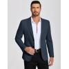 imageCOOFANDY Mens Casual Blazer Knit Sport Coat Lightweight Two Button Suit JacketNavy Blue