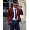imageCOOFANDY Mens Casual Blazer Knit Sport Coat Lightweight Two Button Suit JacketWine Red