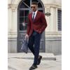imageCOOFANDY Mens Casual Blazer Knit Sport Coat Lightweight Two Button Suit JacketWine Red