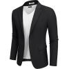 imageCOOFANDY Mens Casual Blazer Lightweight Sport Coats Two Buttons Slim Fit Suit Jacket for Business Wedding DressBlack