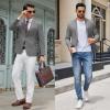 imageCOOFANDY Mens Casual Blazer Lightweight Sport Coats Two Buttons Slim Fit Suit Jacket for Business Wedding DressDark Grey