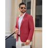 imageCOOFANDY Mens Casual Blazer Lightweight Sport Coats Two Buttons Slim Fit Suit Jacket for Business Wedding DressDark Red