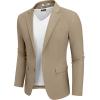imageCOOFANDY Mens Casual Blazer Lightweight Sport Coats Two Buttons Slim Fit Suit Jacket for Business Wedding DressKhaki