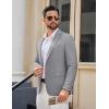imageCOOFANDY Mens Casual Blazer Lightweight Sport Coats Two Buttons Slim Fit Suit Jacket for Business Wedding DressLight Grey