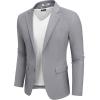 imageCOOFANDY Mens Casual Blazer Lightweight Sport Coats Two Buttons Slim Fit Suit Jacket for Business Wedding DressLight Grey