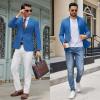 imageCOOFANDY Mens Casual Blazer Lightweight Sport Coats Two Buttons Slim Fit Suit Jacket for Business Wedding DressRoyal Blue