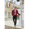 imageCOOFANDY Mens Casual Blazer Lightweight Suit Jacket Slim Fit Sport Coats for MenDark Red