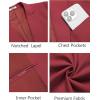 imageCOOFANDY Mens Casual Blazer Lightweight Suit Jacket Slim Fit Sport Coats for MenDark Red
