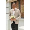 imageCOOFANDY Mens Casual Blazer Lightweight Suit Jacket Slim Fit Sport Coats for MenKhaki