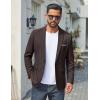 imageCOOFANDY Mens Casual Blazer One Button Sport Coats Lightweight Suit JacketBrown