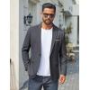 imageCOOFANDY Mens Casual Blazer One Button Sport Coats Lightweight Suit JacketDark Grey