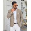 imageCOOFANDY Mens Casual Blazer One Button Sport Coats Lightweight Suit JacketKhaki