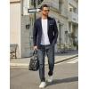 imageCOOFANDY Mens Casual Blazer One Button Sport Coats Lightweight Suit JacketNavy Blue