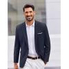 imageCOOFANDY Mens Casual Blazer One Button Sport Coats Lightweight Suit JacketNavy Blue