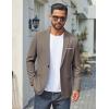imageCOOFANDY Mens Casual Blazer One Button Sport Coats Lightweight Suit JacketTea Grey