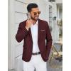 imageCOOFANDY Mens Casual Blazer One Button Sport Coats Lightweight Suit JacketWine Red