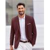 imageCOOFANDY Mens Casual Blazer One Button Sport Coats Lightweight Suit JacketWine Red