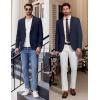imageCOOFANDY Mens Casual Blazer Regular Fit Lightweight Sport Coats One Button Suit Jacket Dress Blazer JacketsDark Blue