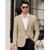 imageCOOFANDY Mens Casual Blazer Regular Fit Lightweight Sport Coats One Button Suit Jacket Dress Blazer JacketsLight Khaki