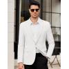 imageCOOFANDY Mens Casual Blazer Regular Fit Lightweight Sport Coats One Button Suit Jacket Dress Blazer JacketsWhite