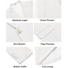 imageCOOFANDY Mens Casual Blazer Regular Fit Lightweight Sport Coats One Button Suit Jacket Dress Blazer JacketsWhite
