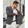 imageCOOFANDY Mens Casual Blazer Regular Fit Sport Coat Lightweight Two Buttons Suit JacketDark Grey