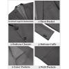 imageCOOFANDY Mens Casual Blazer Regular Fit Sport Coat Lightweight Two Buttons Suit JacketDark Grey