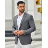 imageCOOFANDY Mens Casual Blazer Regular Fit Sport Coat Lightweight Two Buttons Suit JacketGrey