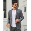 imageCOOFANDY Mens Casual Blazer Regular Fit Sport Coat Lightweight Two Buttons Suit JacketGrey