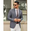 imageCOOFANDY Mens Casual Blazer Regular Fit Sport Coat Lightweight Two Buttons Suit JacketGrey