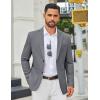 imageCOOFANDY Mens Casual Blazer Regular Fit Sport Coat Lightweight Two Buttons Suit JacketGrey