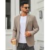 imageCOOFANDY Mens Casual Blazer Regular Fit Sport Coat Lightweight Two Buttons Suit JacketKhaki