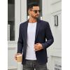 imageCOOFANDY Mens Casual Blazer Regular Fit Sport Coat Lightweight Two Buttons Suit JacketNavy Blue