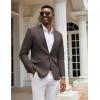 imageCOOFANDY Mens Casual Blazer Slim Fit Sport Coats One Button Stylish Business Suit JacketChocolate Dark Grey