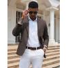 imageCOOFANDY Mens Casual Blazer Slim Fit Sport Coats One Button Stylish Business Suit JacketChocolate Dark Grey
