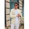 imageCOOFANDY Mens Casual Blazer Slim Fit Suit Jacket Two Button Lightweight Sport CoatBeige