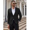 imageCOOFANDY Mens Casual Blazer Slim Fit Suit Jacket Two Button Lightweight Sport CoatBlack