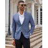 imageCOOFANDY Mens Casual Blazer Slim Fit Suit Jacket Two Button Lightweight Sport CoatBlue