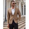 imageCOOFANDY Mens Casual Blazer Slim Fit Suit Jacket Two Button Lightweight Sport CoatBrown
