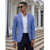 imageCOOFANDY Mens Casual Blazer Slim Fit Suit Jacket Two Button Lightweight Sport CoatLight Royal Blue