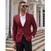 imageCOOFANDY Mens Casual Blazer Slim Fit Suit Jacket Two Button Lightweight Sport CoatWine Red