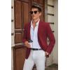 imageCOOFANDY Mens Casual Blazer Slim Fit Suit Jacket Two Button Lightweight Sport CoatWine Red