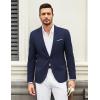 imageCOOFANDY Mens Casual Blazer Suit Jackets One Button Sport Coats Lightweight Business Sports JacketsDark Blue