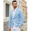 imageCOOFANDY Mens Casual Blazer Suit Jackets One Button Sport Coats Lightweight Business Sports JacketsLight Blue