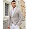 imageCOOFANDY Mens Casual Blazer Suit Jackets One Button Sport Coats Lightweight Business Sports JacketsLight Gray