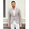 imageCOOFANDY Mens Casual Blazer Suit Jackets One Button Sport Coats Lightweight Business Sports JacketsLight Gray
